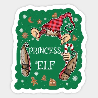 Cute Princess Elf Xmas Costume Sticker